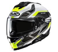 HJC Casque intégral i71 ZEST MC3H – Gris/Blanc/Jaune fluo – Taille XL