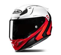 HJC Casque moto intégral RPHA 12 KOS - Blanc/Rouge (MC1) Taille L