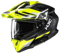 HJC RPHA 60 Dakar Casque d’enduro, noir-blanc-jaune, taille XL pour homme