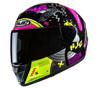 HJC Y10 Mika Casque Enfant, noir/rose, Taille Y/M (50/51)