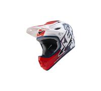 Casque integral kenny down hill graphic blanc rouge bleu