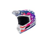 Casque integral kenny performance fluid bleu blanc rose