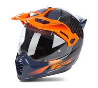 Klim Krios Pro Echo Carbon ECE/DOT Casque d’enduro, noir/orange, Taille XXL (63/64)