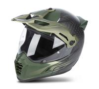 Klim Krios Pro Echo Carbon ECE/DOT Casque d’enduro, noir-vert, taille 2XL pour homme