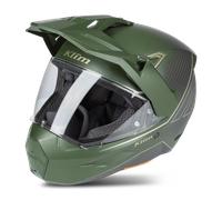 Klim X1 Alpha Graphic Carbon Casque d’enduro, Matt vert militaire, Taille M (57/58)