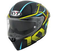 KYT R2R Concept, casque intégral XL Mat Noir/Turquoise/Jaune Mat Noir/Turquoise/Jaune