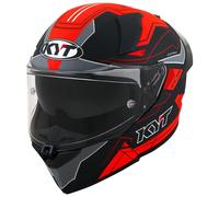 KYT R2R LED, casque intégral XS Mat Noir/Rouge/Gris Mat Noir/Rouge/Gris