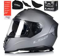 Casque intégral LS2 "FF800 Storm II Solid" titane mat, taille 63 / 64 = XXL