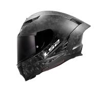 LS2 Helmets Casque FF807 Dragon Carbone forgé Charbon Taille L pour homme