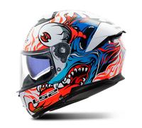 Casque Intégral LS2 FF808 Stream II Blanc/BleuL Blanc,Bleu