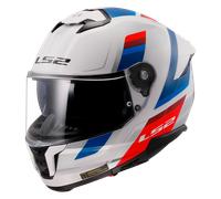 LS2, Casque Moto Intégral Stream II Vintage Gloss White Blue Red, XXL