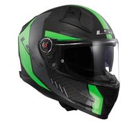 LS2 Helmets Casque moto intégral Vector II Carbon Grid mat vert fluo 4XL