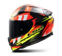 LS2 Helmets Casque moto intégral Vector II Carbon TANTIC Red H-V Yellow 4XL