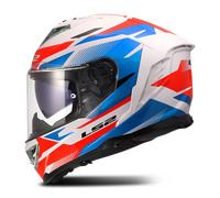 LS2 Helmets Casque intégral FF818 Storm III Komai Blanc/Bleu/Rouge XS pour homme