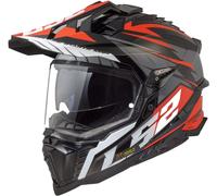 Casque intégral LS2 MX701 EXPLORER SPIRE noir-titane-rouge L