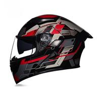 Casque Intégral Modulable Moto Flip Up Casque avec Double Visière Adulte Casques Motocross DOTECE Homologué Integral Casques Modulables pour Hommes Et Femmes 3,M:57-58CM