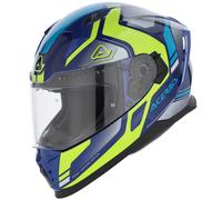 Casque Intégral Moto Acerbis X-WAY Graphic Bleu Jaune Fluo Poli ECE-2206 00