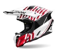 Casque Intégral Moto Cross Motocross Off Road AIROH Twist 3 Thunder Rouge Poli