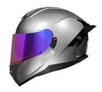 Casque Intégral Moto Rétro avec Double Visière Casque Intégral ECEDOT Homologué Casques Intégraux pour Moto Coque Rigide en ABS Casques Motocross pour Adultes Hommes Femmes L,M:57-58CM