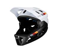 Casque Intégral Vtt Enduro 2.0 Avec Protège Menton Amovible Blanc/Noir LEATT