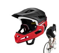 Casque intégral - Protection contre les chocs réglable avec pare- et mentonnière amovible - Modèle adulte unisexe pour le cyclisme, l'escalade et les randonnées en plein air