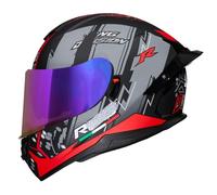 Casque Intégral Rétro ECEDOT Homologué Casques Intégraux pour Moto avec Double Visière Champ De Vision 190° Casque De Moto Intégral Casques Motocross pour Hommes Femmes M,L:59-60CM