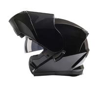 Casque Integral Scooter Modulable avec Double Visière Casques Intégraux Flip-Up Portable ECEDOT Homologué Casque Motocross Modulables Antirayures pour Adultes Hommes Femmes L,M:57-58CM
