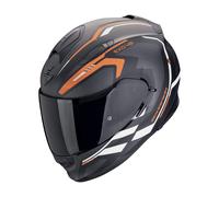 Casque Intégral SCORPION EXO-491 Kripta Noir Mat Orange Blanc