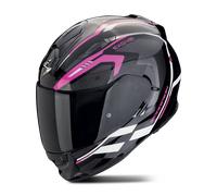 Moto Scorpion EXO-491 Kipta (Noir/Rose/Blanc) Taille: M (57)