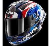 SHARK Aeron GP FIM Replica ZARCO Signature WKB Casque Moto Intégral Adulte Unisexe, White Black Blue, XXL