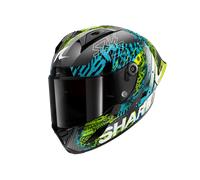 SHARK Casque intégral Aeron-GP FIM Racing 02 Speed-Vib Carbone/Turquoise/Vert néon L