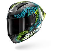 SHARK Casque intégral Aeron-GP FIM Racing 02 Speed-Vib Carbone/Turquoise/Vert Néon XXL