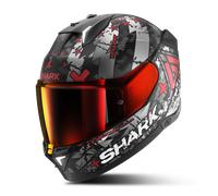 Casque Intégral Shark Skwal i3 Hellcat Noir Chrome/RougeM Noir Chrome,Rouge
