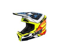 Casque integral shot furious adulte flash bleu jaune fluo brillant