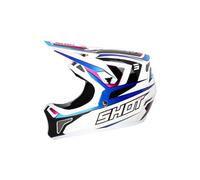 Casque integral shot rogue level blanc bleu pearly