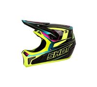 Casque integral shot rogue level rose pearly jaune fluo