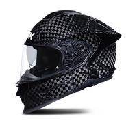 SMK Titan Carbon Solid, casque intégral L Noir Noir