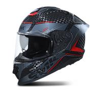 Casque Intégral SMK Titan Carbon Gris/RougeS Gris,Rouge