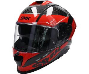 Casque intégral SMK TITAN CARBON NERO noir-anthracite-rouge XXL