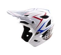 Casque Intégral Stage Stunt Pinstripe Blanc Troy Lee Designs Trail All Mountain