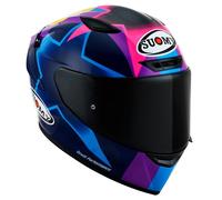 Suomy Track-1 Bastianini Replica, casque intégral XL Noir/Fuchsia/Mauve/Bleu Noir/Fuchsia/Mauve/Bleu