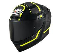 Casque Intégral Suomy Track-1 Ninety Seven Mat Gun Métal/JauneM Mat Gun Métal,Jaune