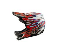Casque integral troy lee designs d4 composite mips overspray blanc rouge