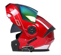 Casque Intégraux Modulable Bluetooth HD Sound Quality avec Double Visière Casques Integral Flip-Up ECEDOT Homologué Casque Motocross Modulables pour Adultes Hommes Femmes Z-8,L:59-60CM