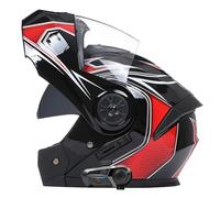 Casque Intégraux Modulable Bluetooth HD Sound Quality avec Double Visière Casques Integral Flip-Up ECEDOT Homologué Casque Motocross Modulables pour Adultes Hommes Femmes E,L:59-60CM