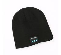 Casque intelligent sans fil Bluetooth,bonnet chaud,écouteur de musique,chapeau aste,haut-parleur de course,casque de téléphone de sauna,chasse,camping - Type Black