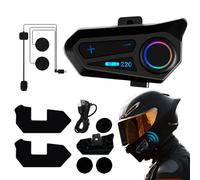 Casque interphone de Moto - Demi-Casque sans Fil, IPX6 étanche, Communication Longue portée | Système de Charge de Type C pour Les Cyclistes de Moto, randonnées et trajets en Toute