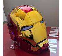 Casque Iron-Man, masque Iron-Man 2025 avec voix Jarvis, télécommande et ouverture/fermeture contrôlées au toucher, (rouge)