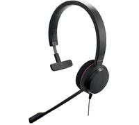 Jabra Evolve 20 Casque Filaire - Casque Filaire à Une Oreille pour Le Bureau et Le Travail à Domicile - Contrôle des appels - Communication Unifiée - Connectivité USB-C/A - Noir