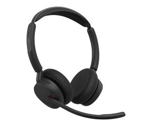 Casque Jabra Evolve3 45 sans fil Bluetooth USB Type-C arceau 3 microphones pour bureau et centre d'appels noir